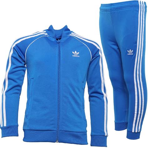 adidas trainingspak blauw wit|mens trainingspak adidas.